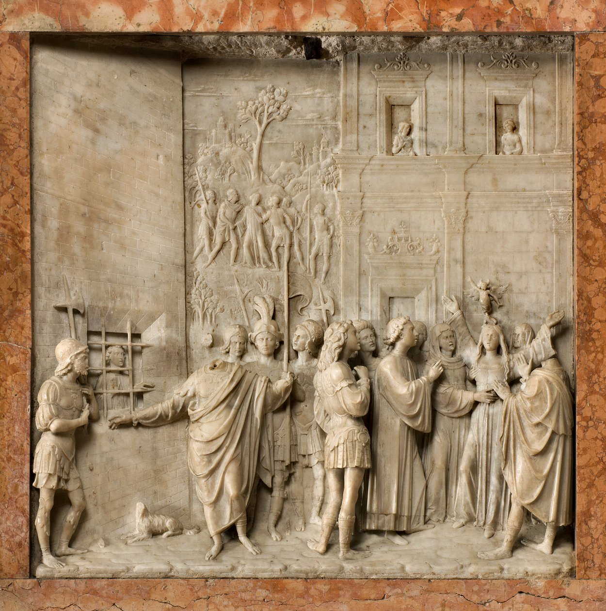Crypt, Ark of Saints Marcellinus and Peter Exorcist, Benedict Briosco 1506-08, Saint Peter Frees Pauline of the Demon by Benedetto Briosco