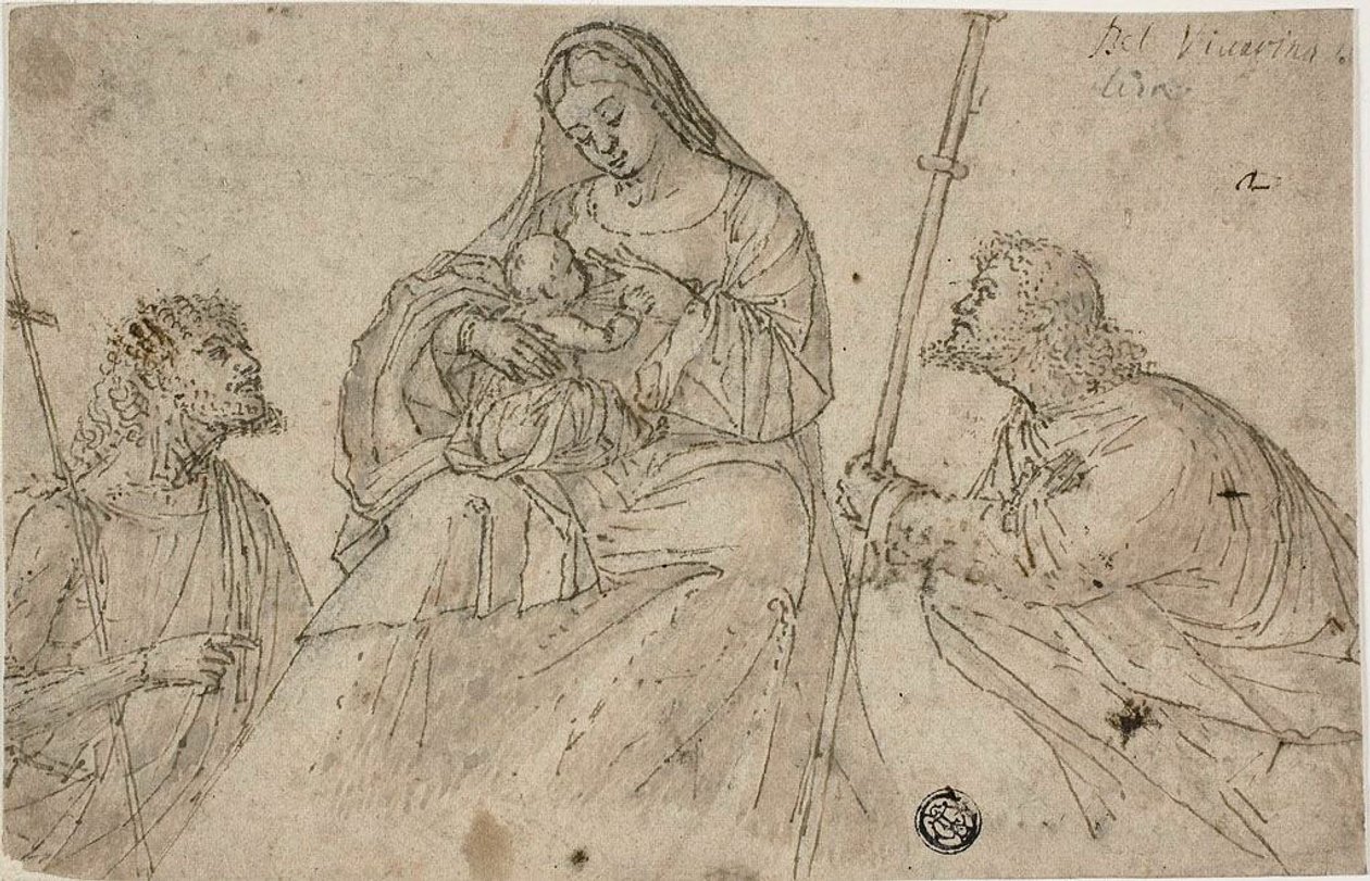 Virgin and Child with Saints John the Baptist and Roch by Benedetto Carpaccio