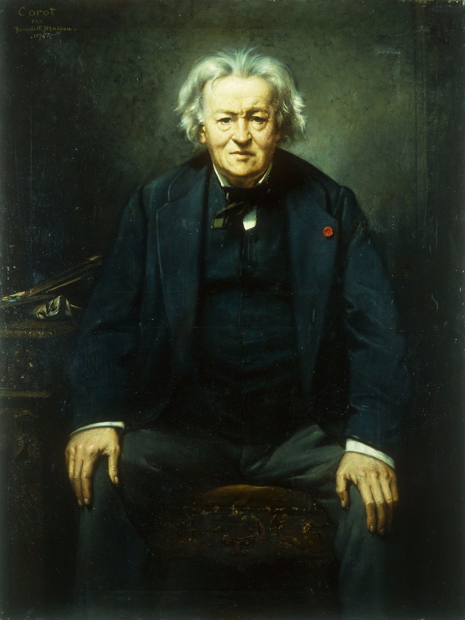 Portrait of Jean Baptiste Camille Corot by Benedict Masson