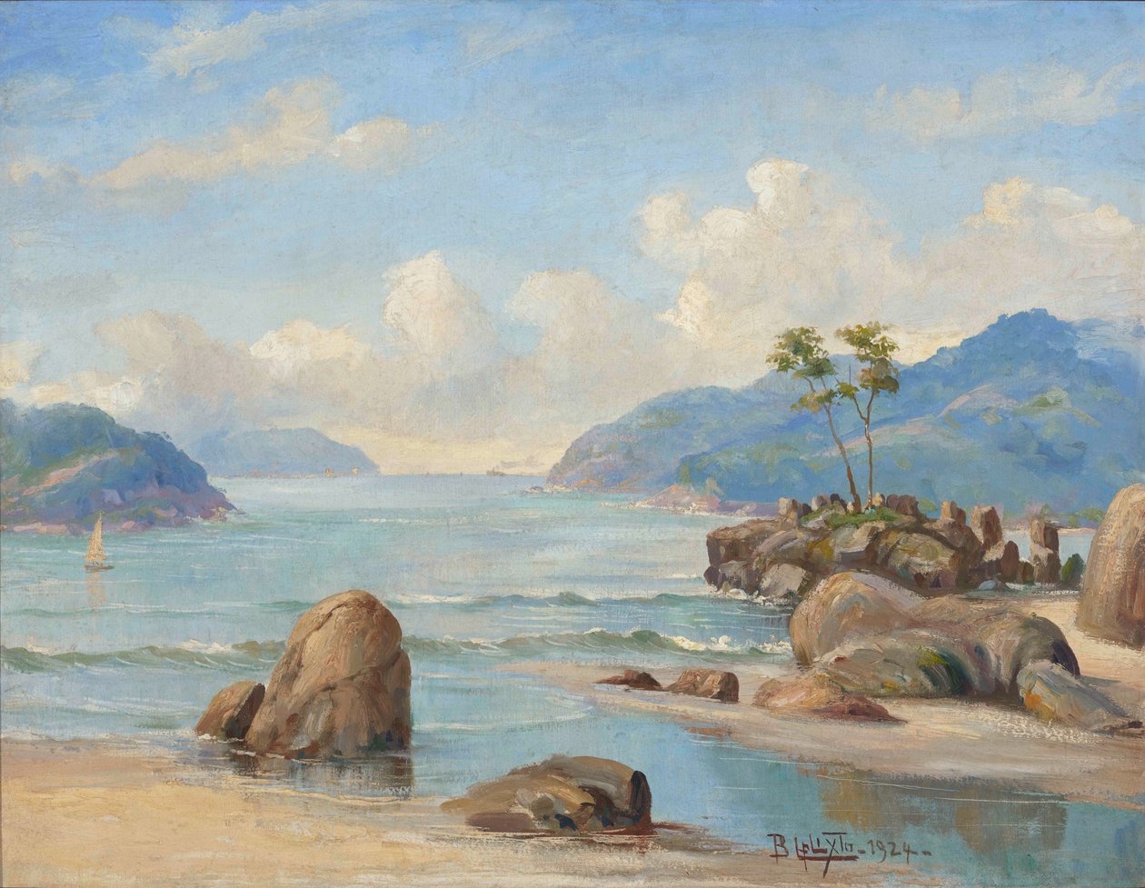 Corner of the Beach (Baixada Santista), SP, 1924 by Benedito Calixto