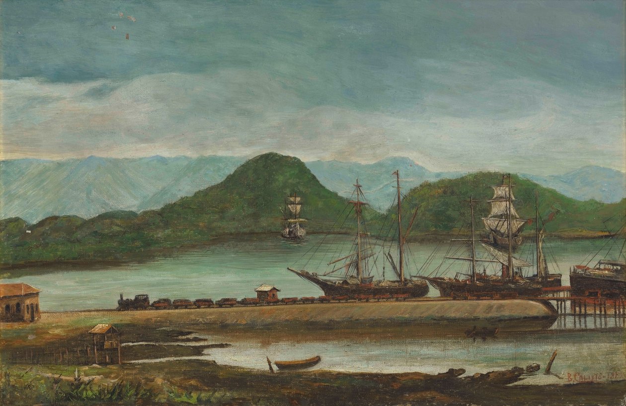Port of Santos, SP, 1888 by Benedito Calixto
