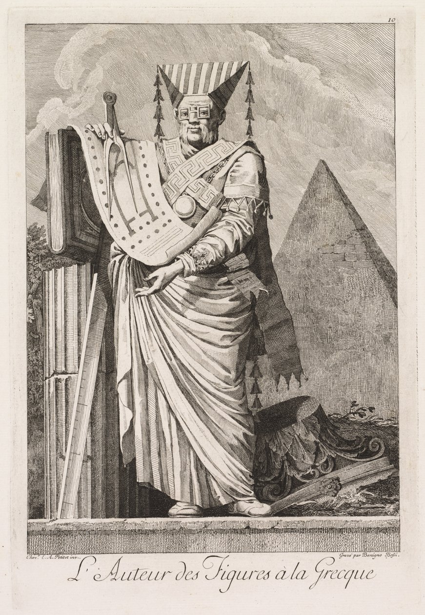 Mascarade à la Grecque: The Author of the Figures à la Grecque Plate 10 by Benigno Bossi
