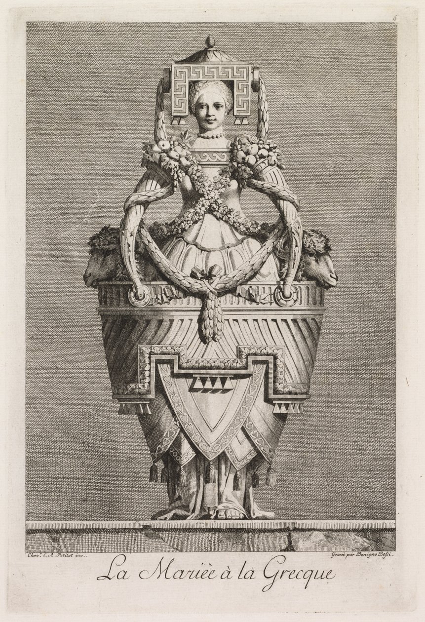 Masquerade in the Greek Style: The Bride in the Greek Style (Plate 6) by Benigno Bossi