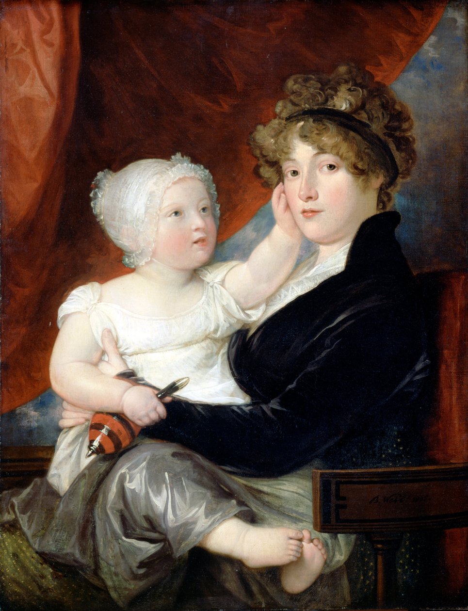 Mrs. Benjamin West II with her son Benjamin West III by Benjamin West