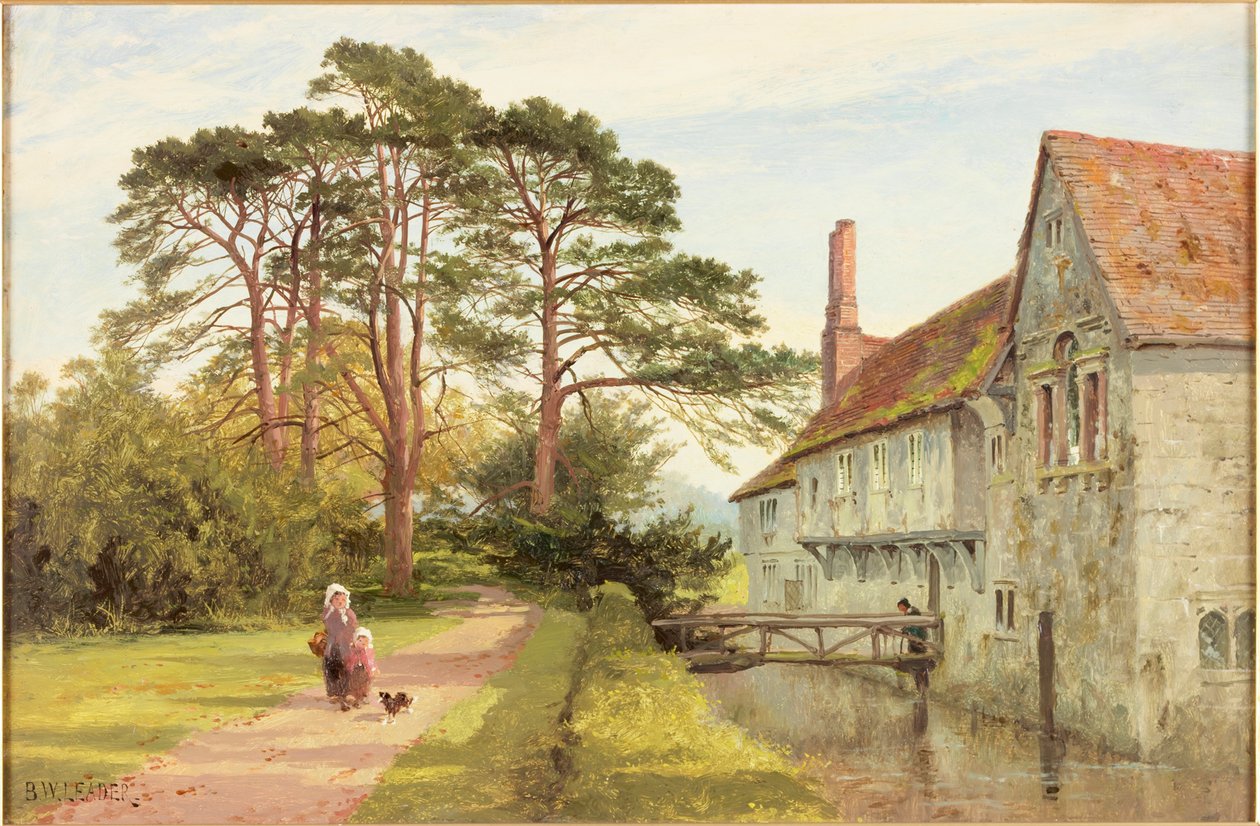 Igtham Moat, Kent, c.1868 by Benjamin Williams Leader