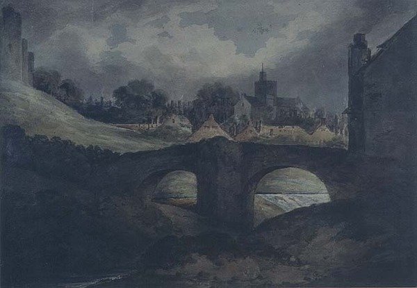 Brecon Town and Bridge by Benjamin Barker