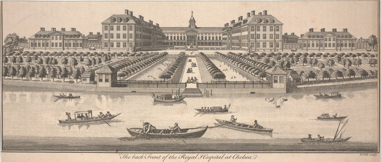 The Back Front of the Royal Hospital at Chelsea by Benjamin Cole