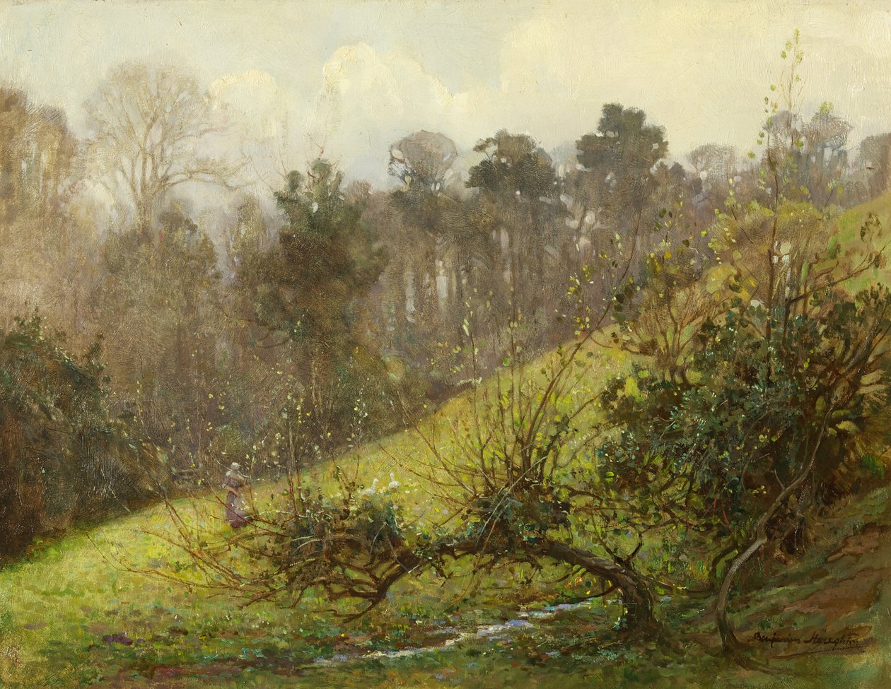 Geese and Goslings by Benjamin Haughton