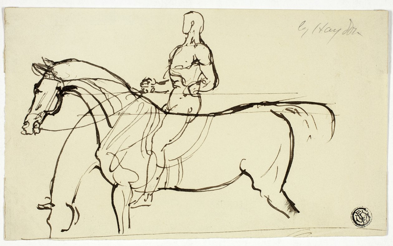 Sketch of Horse and Rider by Benjamin Robert Haydon