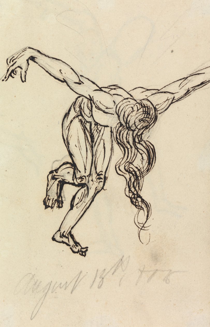 Study of a Nude, Leaning Forward, with Arms Extended Out by Benjamin Robert Haydon