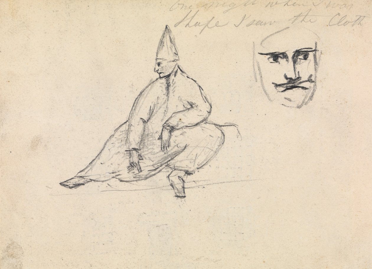 Study of a Seated Man, Wearing a Pointed Hat by Benjamin Robert Haydon