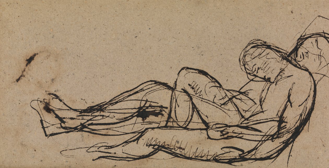 The Murder of Duncan - Study of Sleeping Grooms by Benjamin Robert Haydon