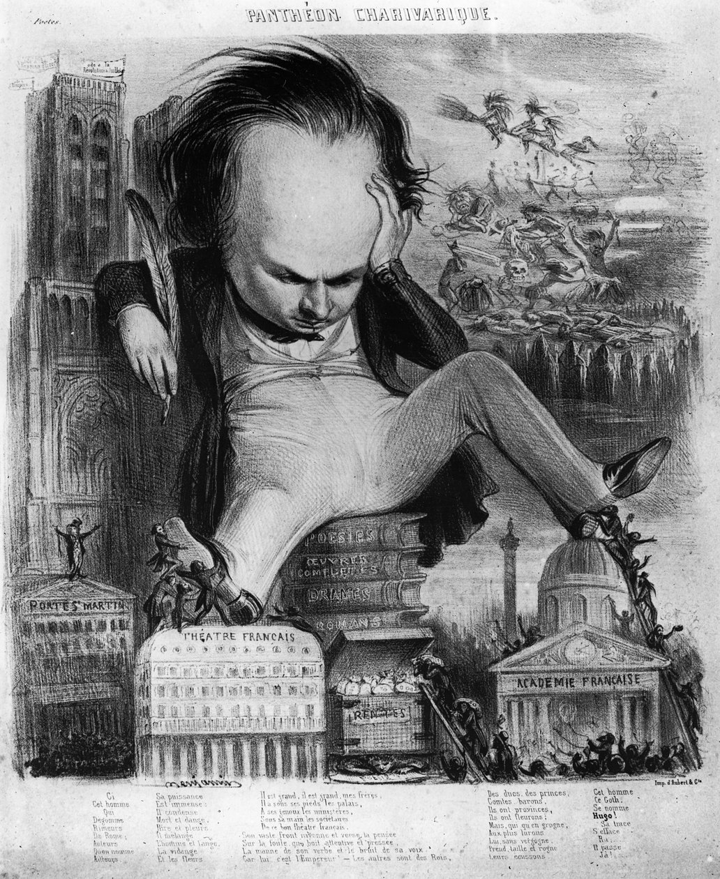 Caricature of Victor Hugo from 