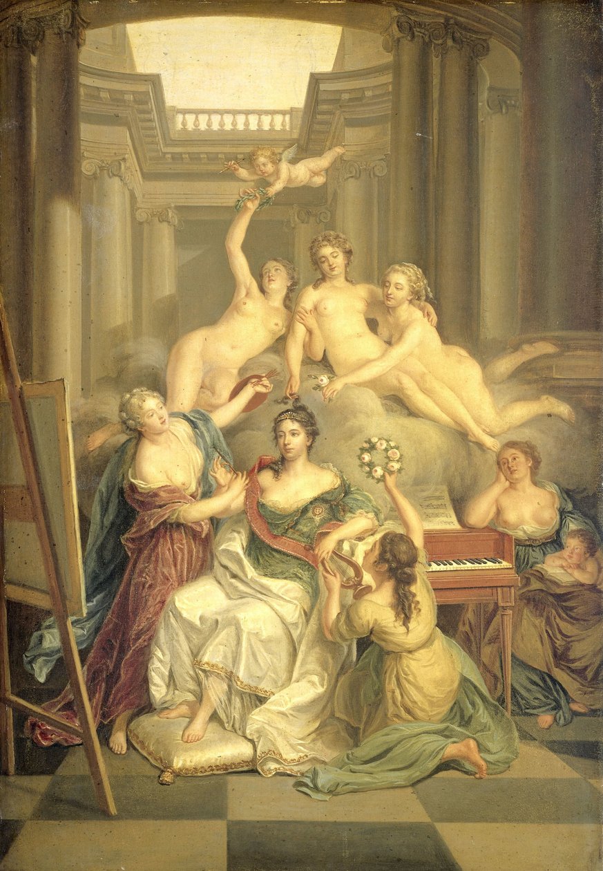 Frederika Sophia Wilhelmina of Prussia in the Temple of the Arts by Benjamin Samuel Bolomey