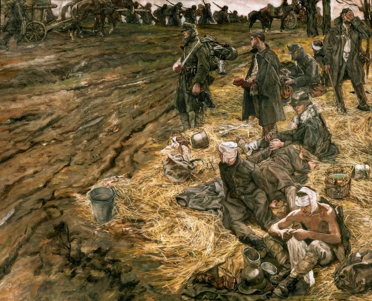 Wounded at the Roadside by Benjamin Strasser