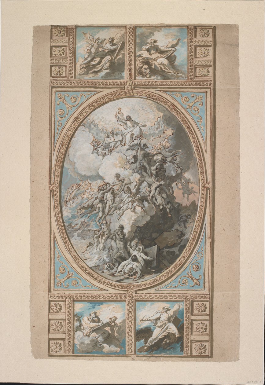 Design for the ceiling decoration of the Royal Chapel, Windsor Castle by Benjamin West