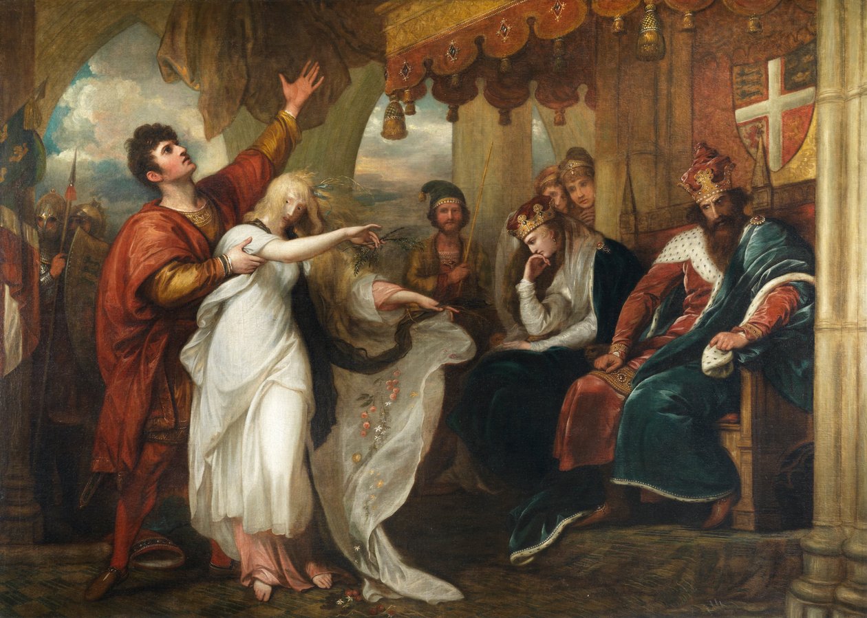 Hamlet: Act IV, Scene V (Ophelia Before the King and Queen) by Benjamin West