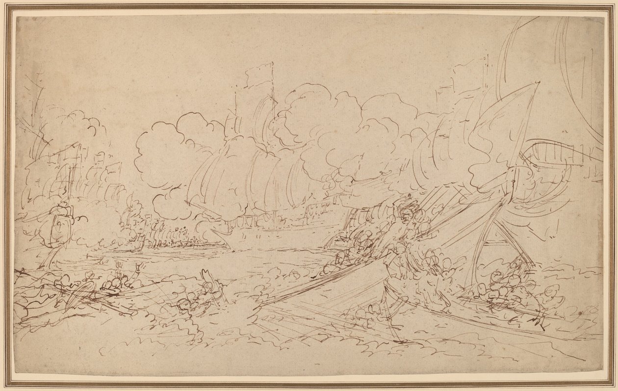 Study for The Battle of La Hogue by Benjamin West