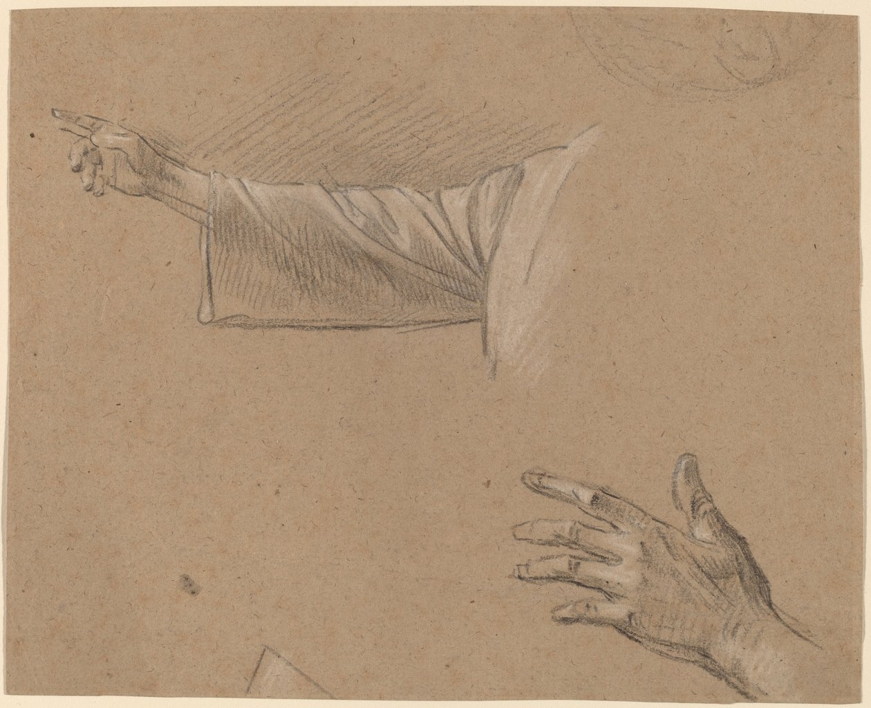 Study of a Right Arm and a Left Hand by Benjamin West