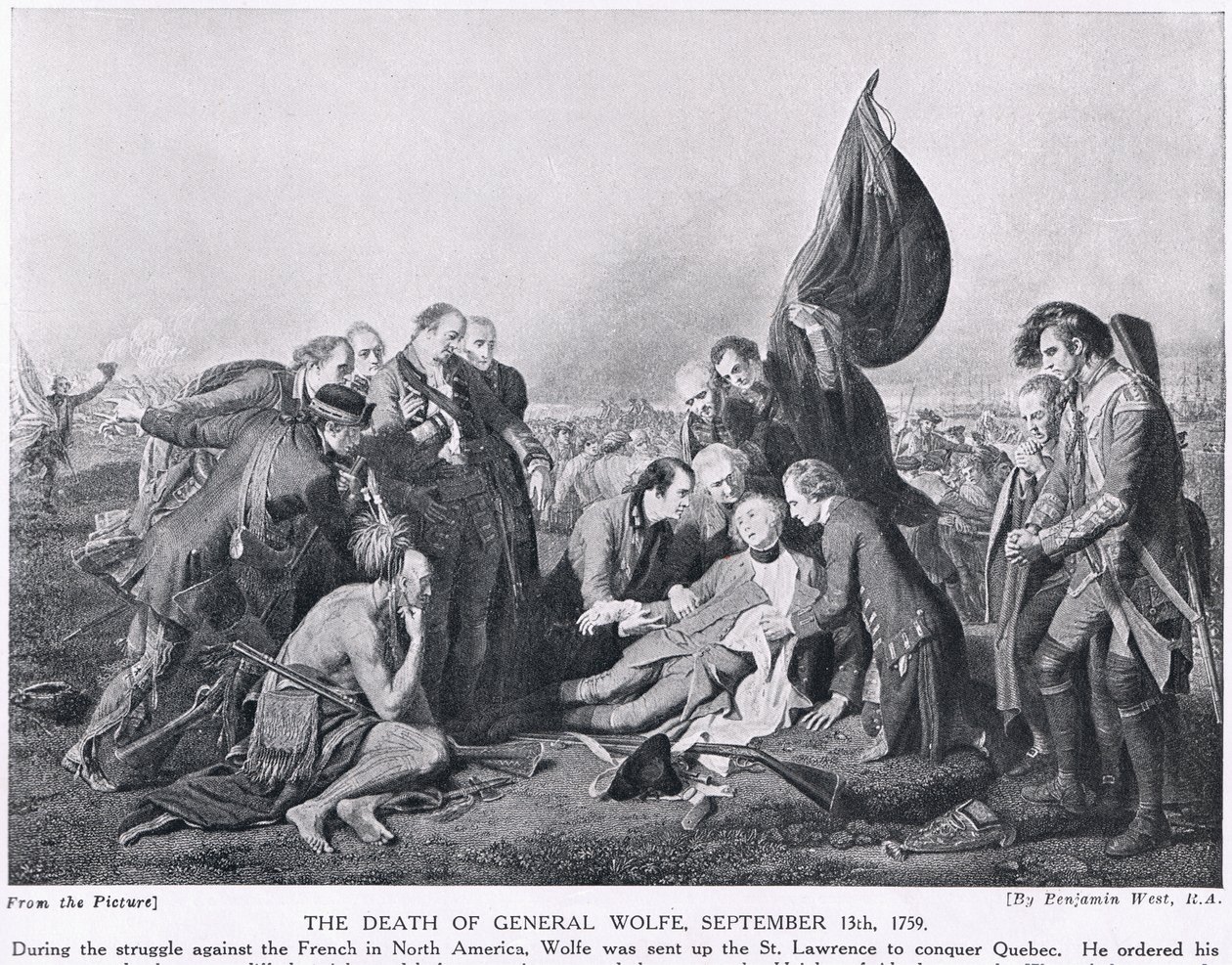 The Death of General Wolfe, September 13th, 1759, illustration from 