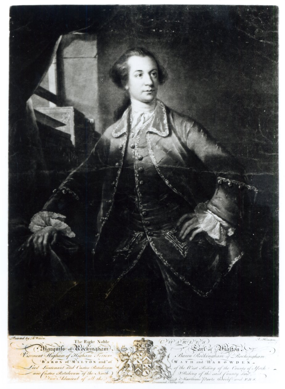 Portrait of Charles Watson-Wentworth, second Marquis of Rockingham (1730-82) by Benjamin Wilson