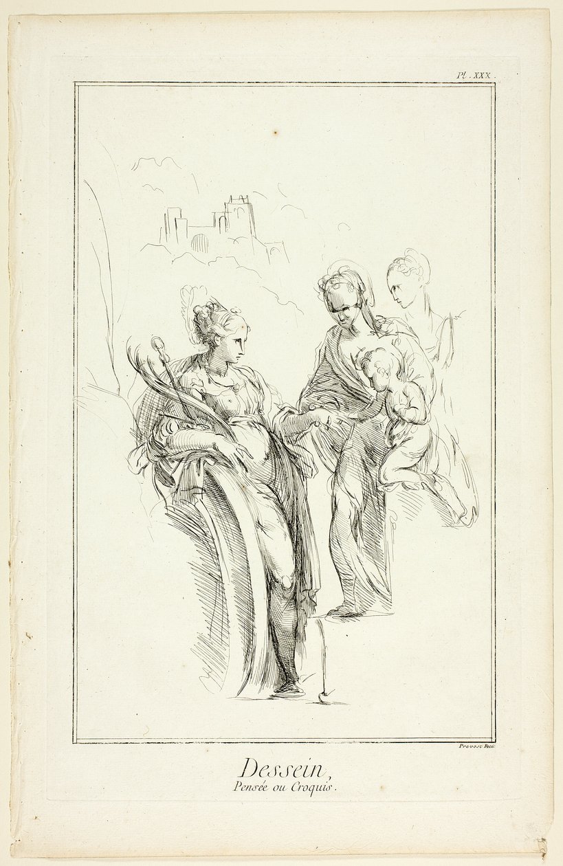 Sketch, from Encyclopédie by Benoit Louis Prevost