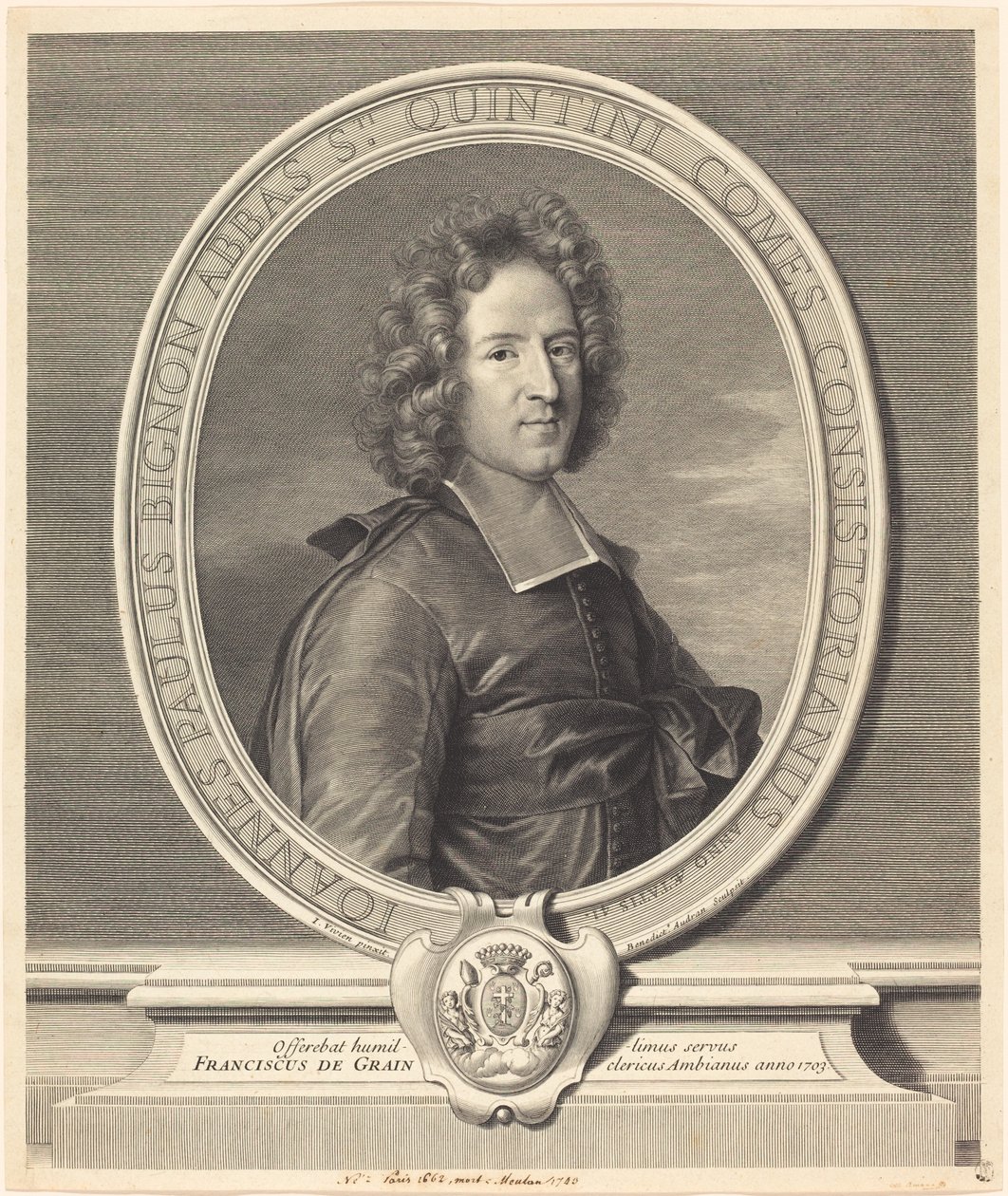 J.P. Bignon by Benoît Audran I after Joseph Vivien
