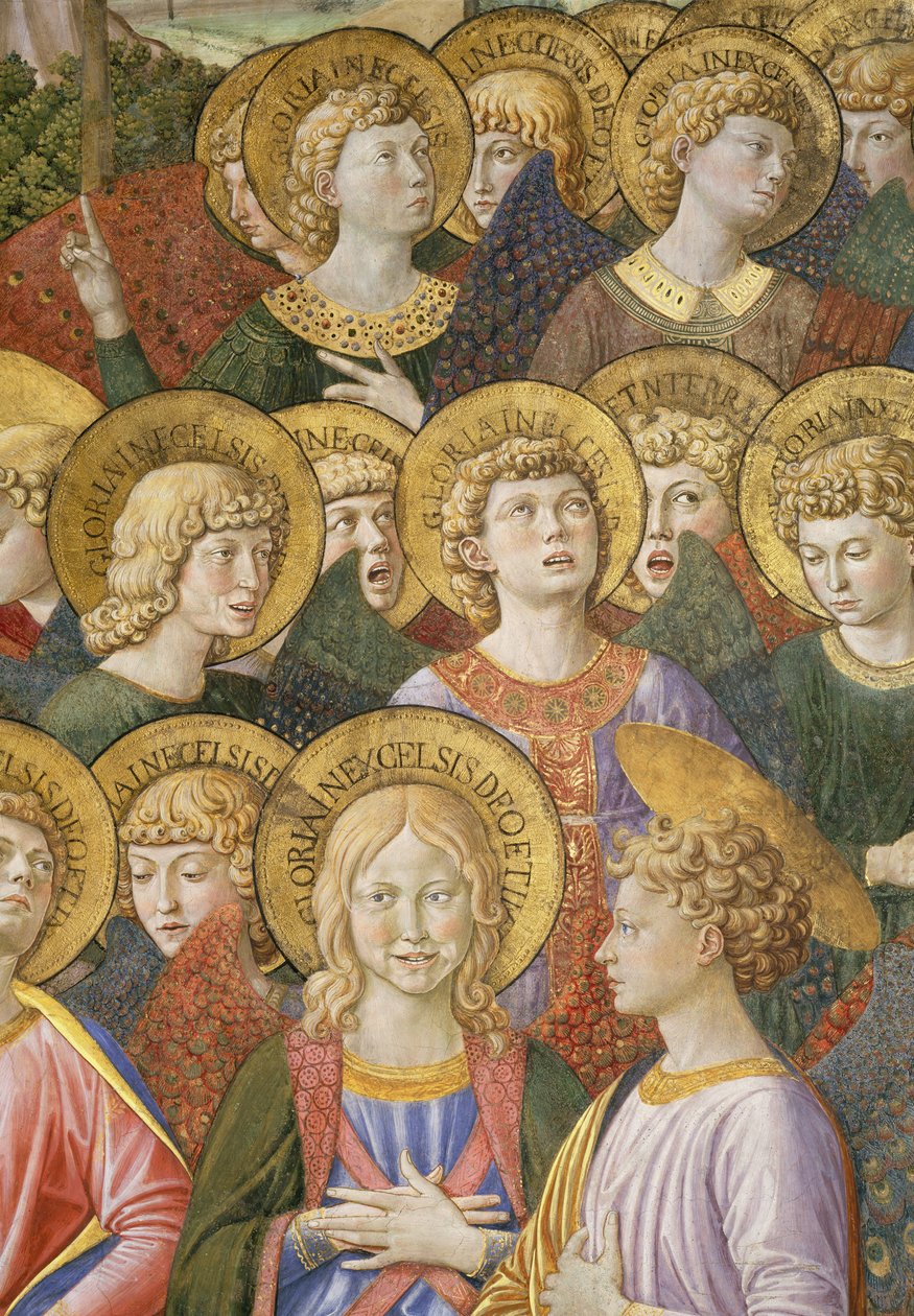 Choir of Angels (detail) by Benozzo di Lese di Sandro Gozzoli