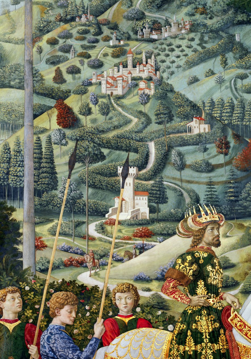 Fantastical Landscape (detail) by Benozzo di Lese di Sandro Gozzoli