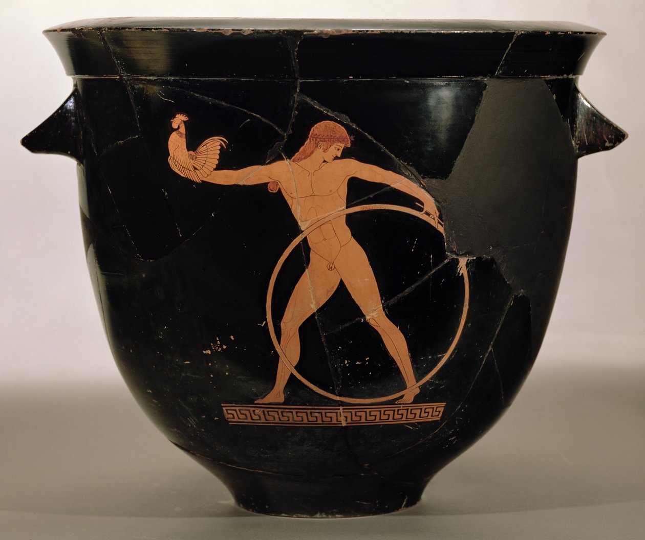 Attic red-figure bell krater depicting Ganymede by Berlin Painter