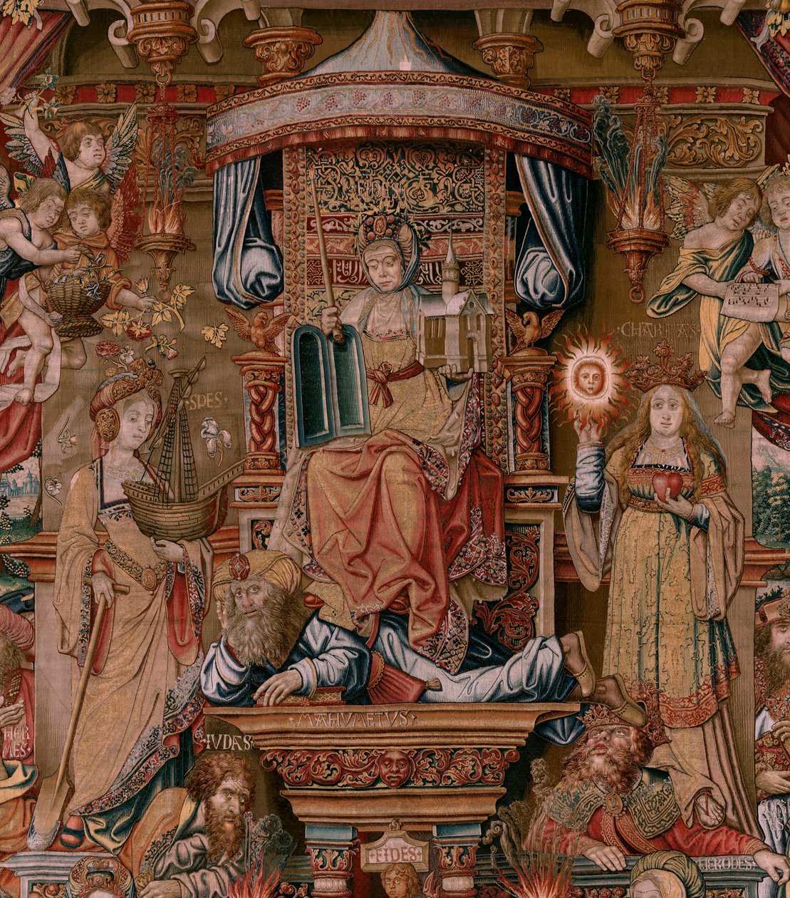 Series The Honours. Faith. First tapestry in the series. Ca 1550. by Bernaert van (circle of) Orley