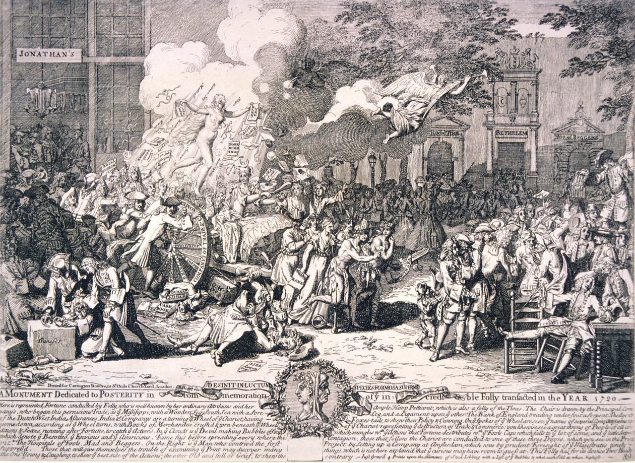 A monument dedicated to posterity in commemoration of ye incredible folly transacted in ... 1720 by Bernard Baron