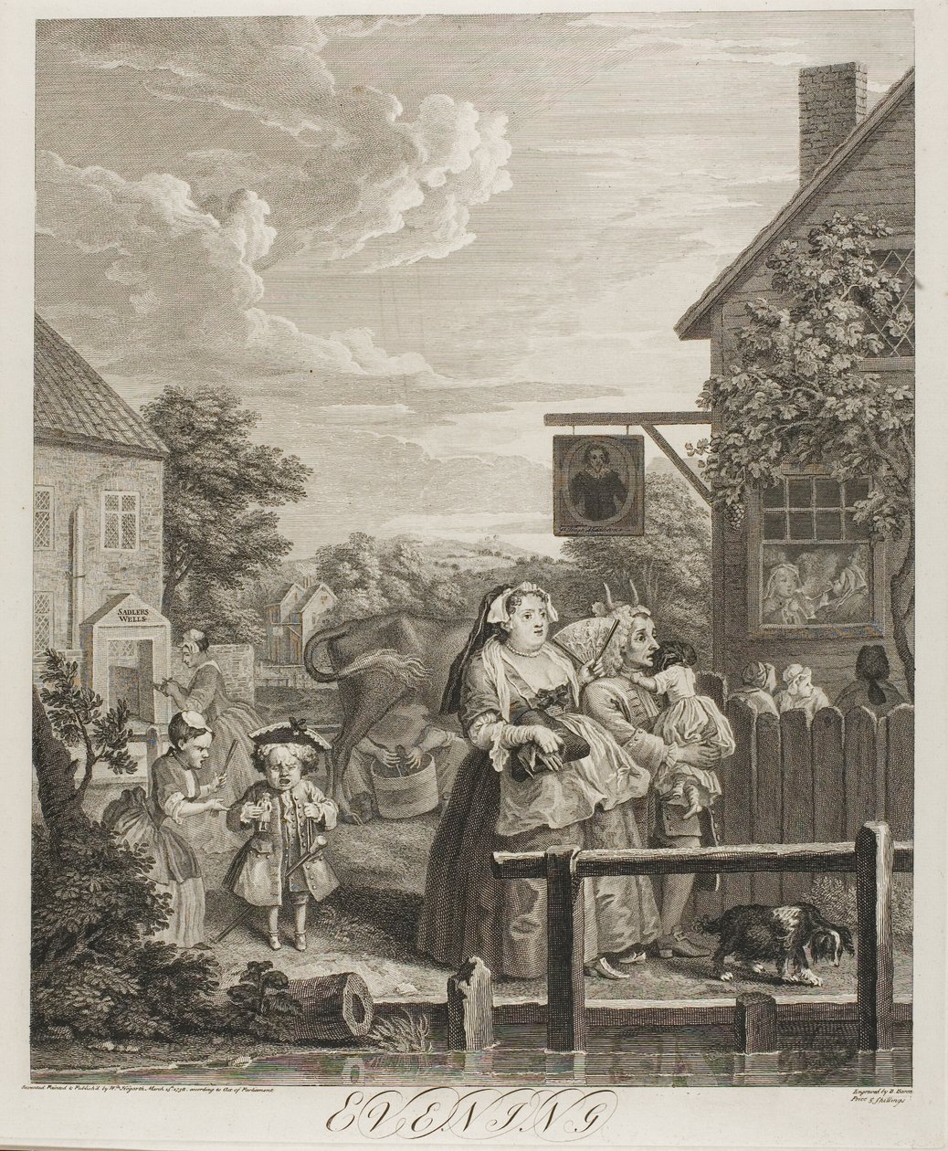 Evening, plate three from The Four Times of the Day by Bernard Baron
