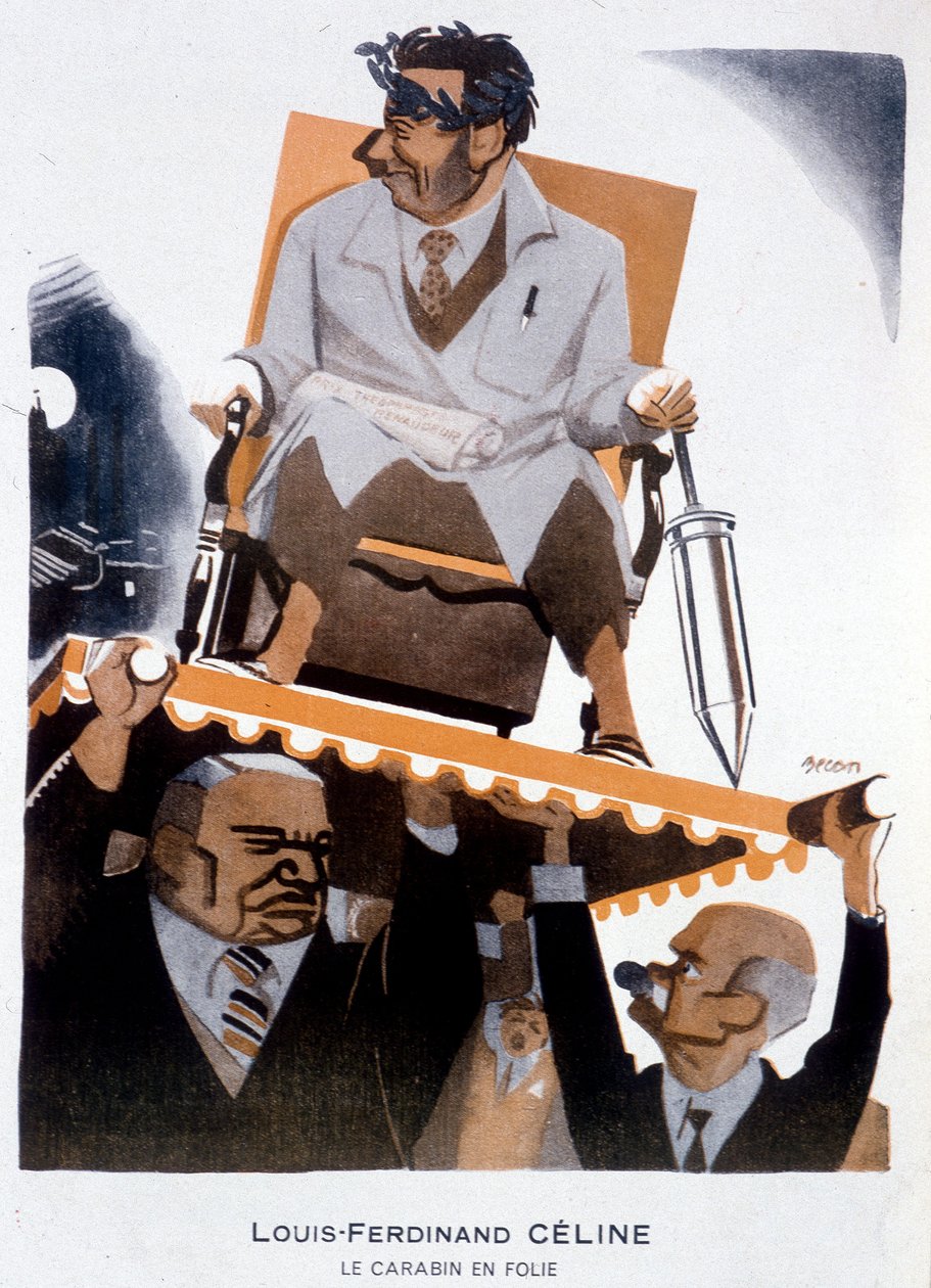 Cartoon by Louis-Ferdinand Celine - Illustration by Bernard Becan in 