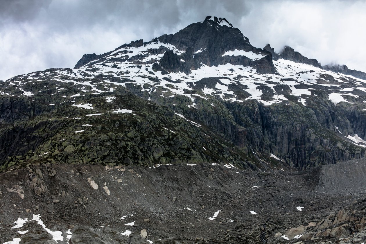 Mountains Above the Rhone Glacier, Switzerland by Bernard Bonnefon