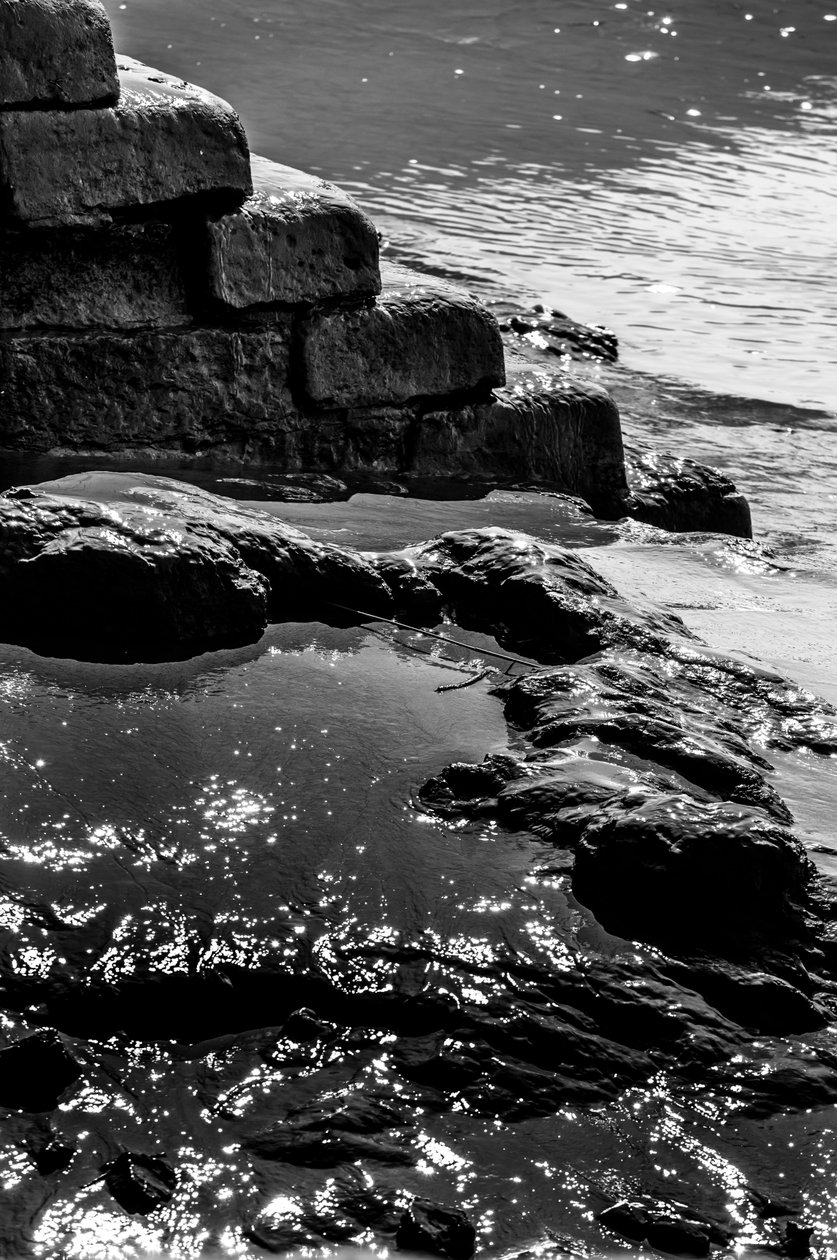 Port on the Dordogne at Low Tide, Bourg-sur-Gironde by Bernard Bonnefon