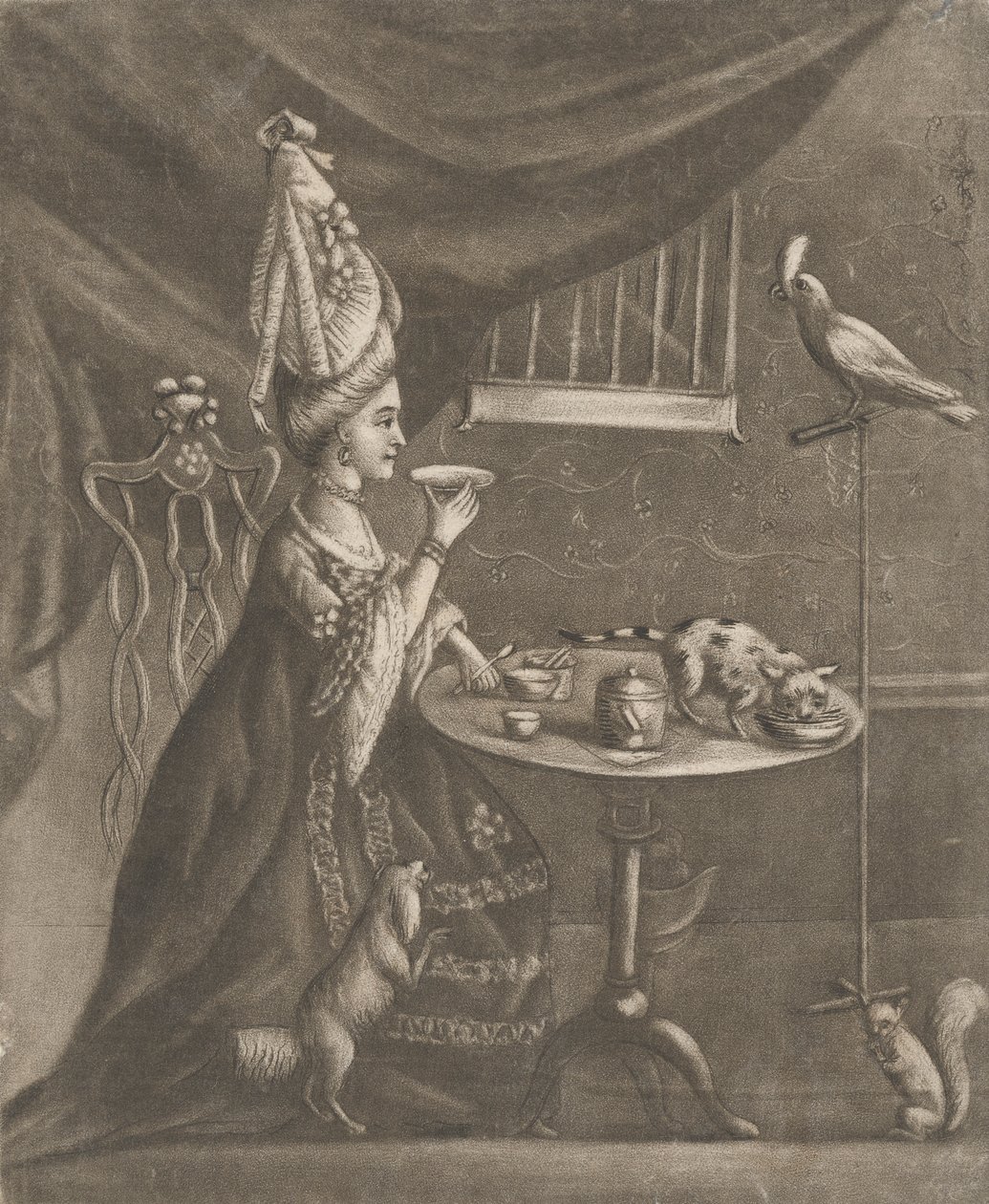 Woman Drinking Tea by Bernard Lens