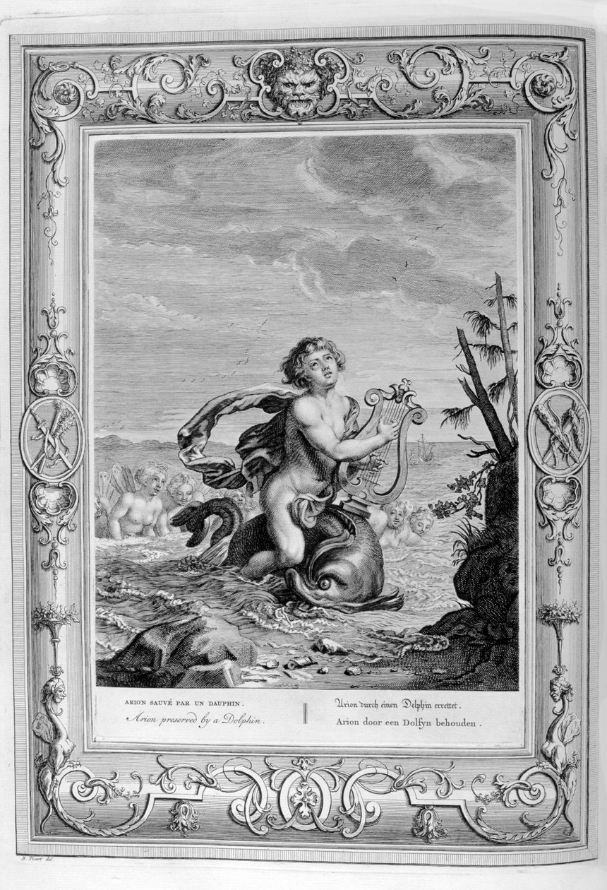 Arion Saved by a Dolphin by Bernard Picart