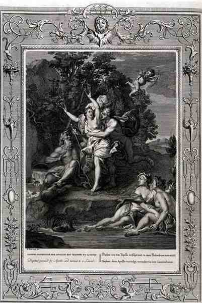 Daphne Pursued by Apollo and Turned into a Laurel Tree by Bernard Picart