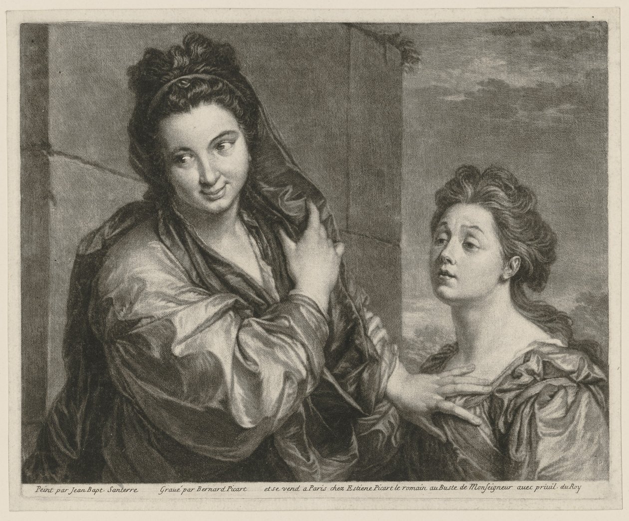 Woman Pushing Another Away with Her Hand by Bernard Picart