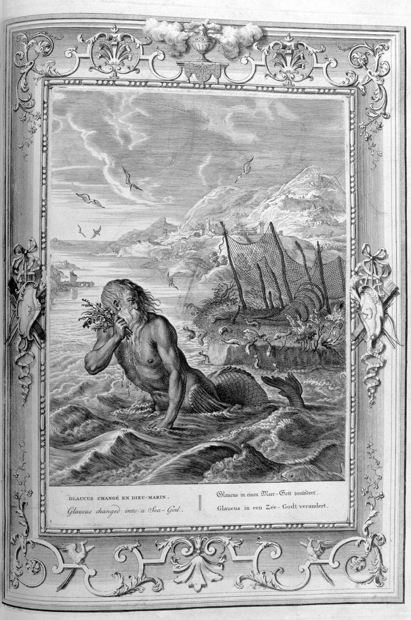 Glaucus Transforms from Man to Sea God by Bernard Picart