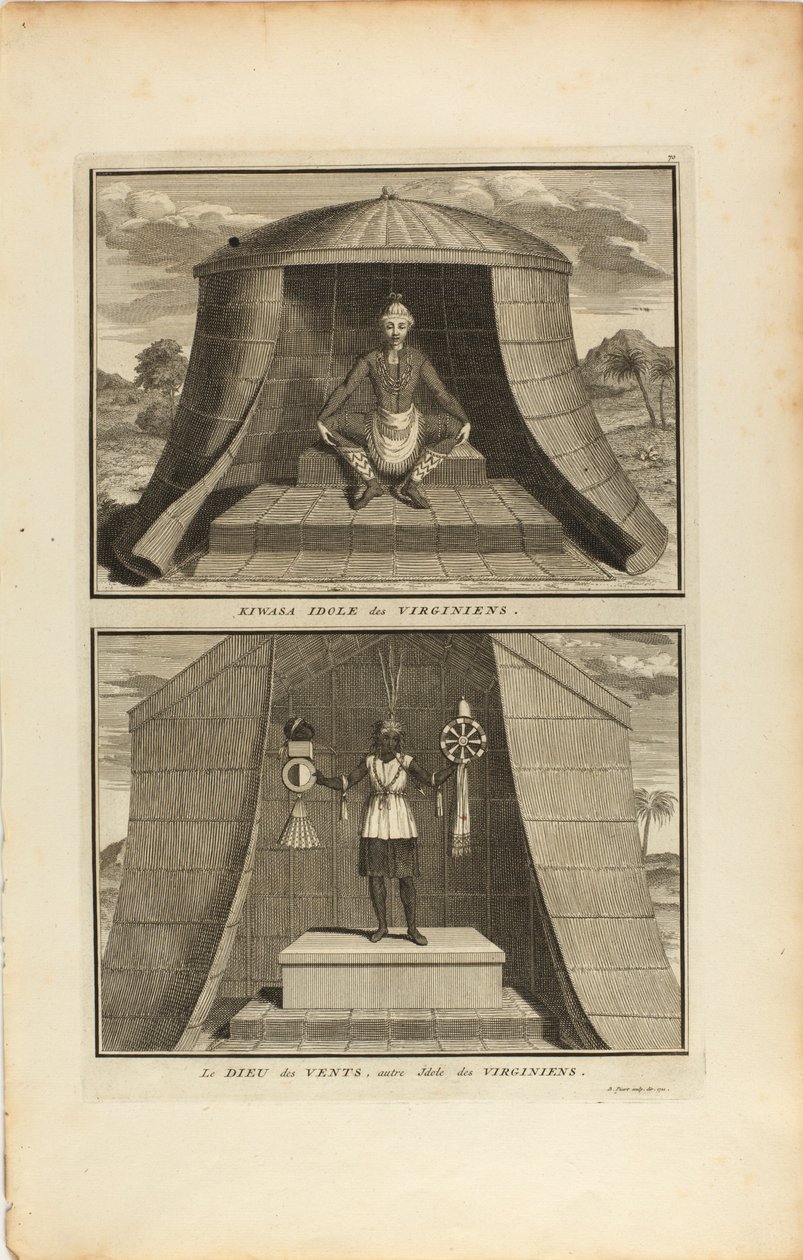 Kuvasa Idol of the Virginians/The God of Winds, Another Idol of the Virginians by Bernard Picart