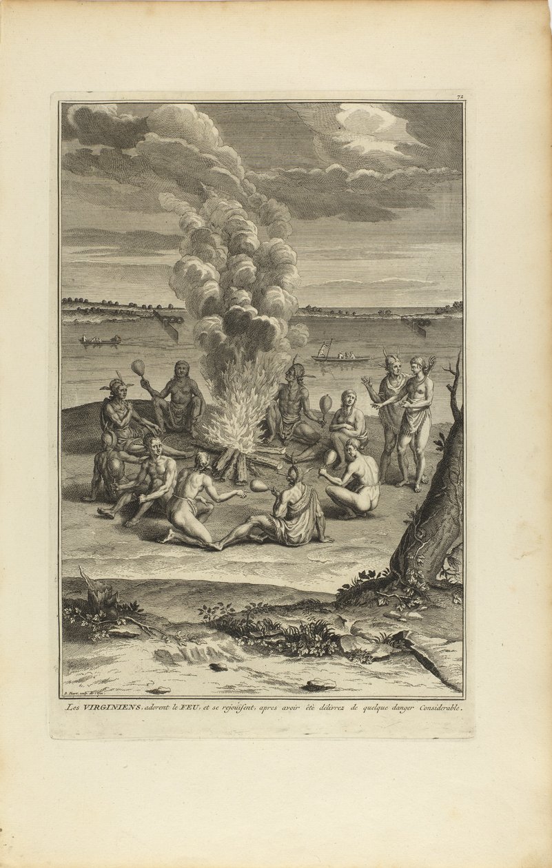 The Virginians Worship the Fire by Bernard Picart