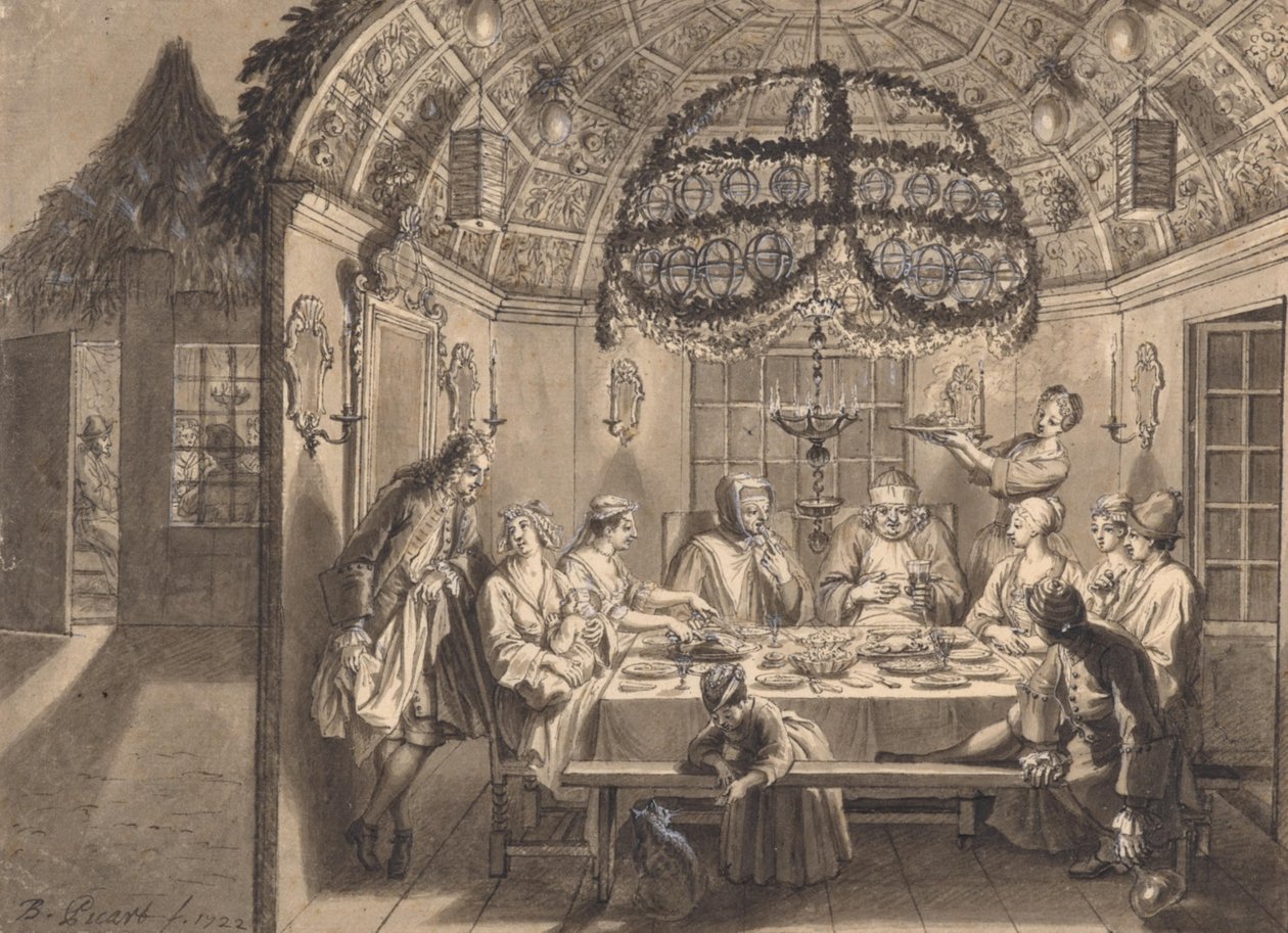 Meal in the Booth During the Feast of Tabernacles by Bernard Picart