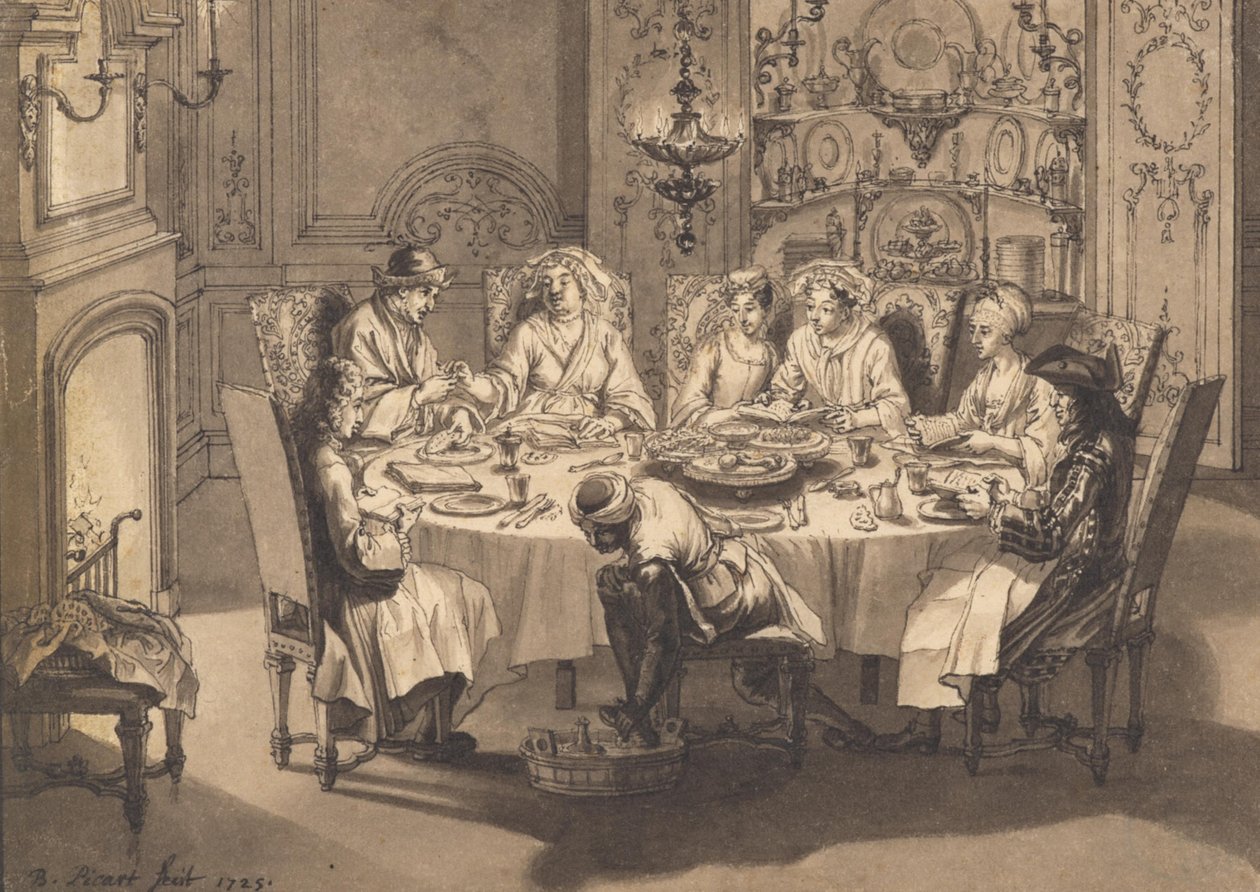 Meal during Jewish Passover with Portuguese Jews by Bernard Picart