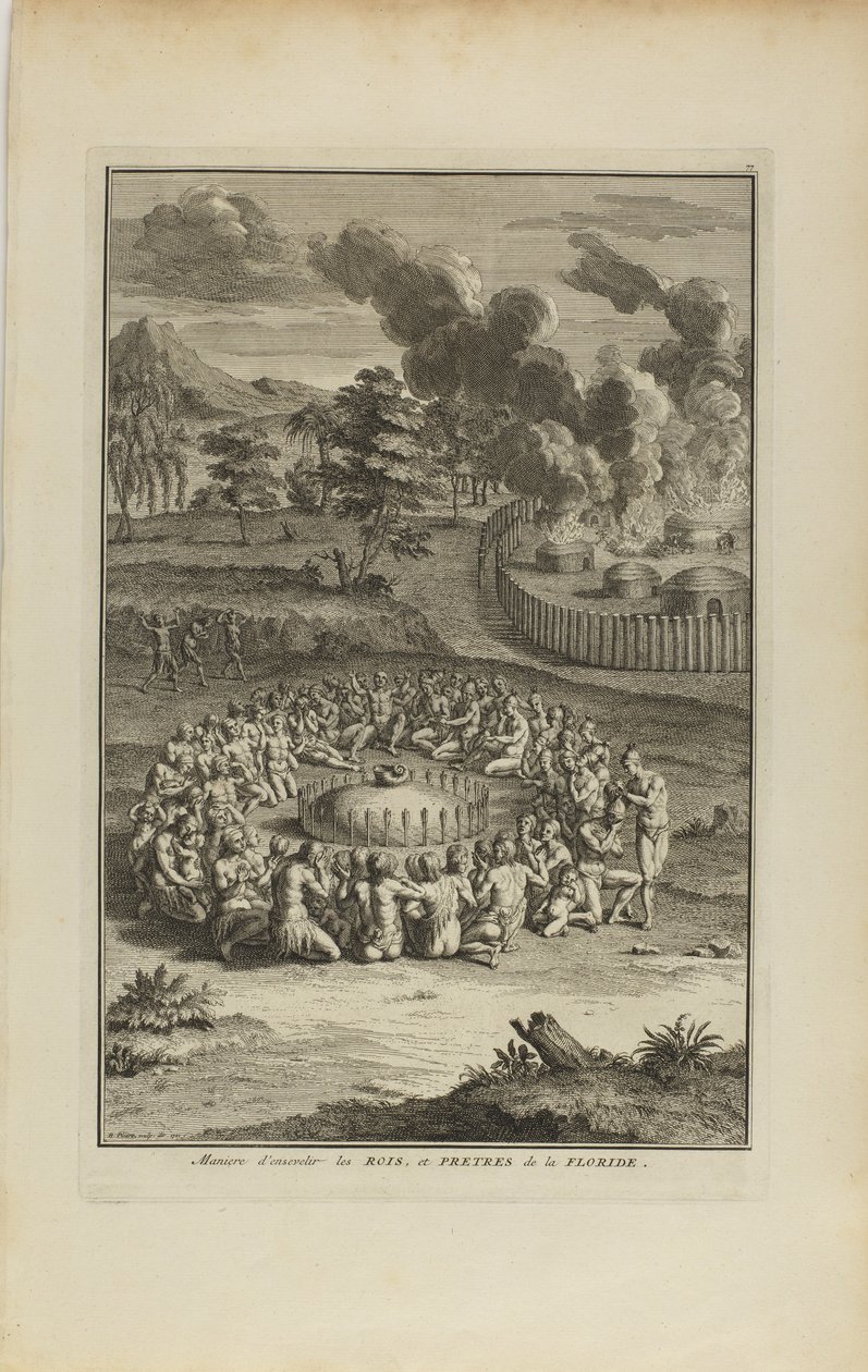 Manner of Burying the Kings and Priests of Florida by Bernard Picart