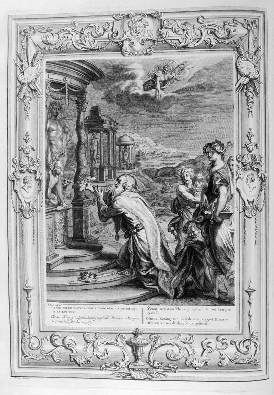 Oenus King of Calydon Makes a Sacrifice to the Gods by Bernard Picart