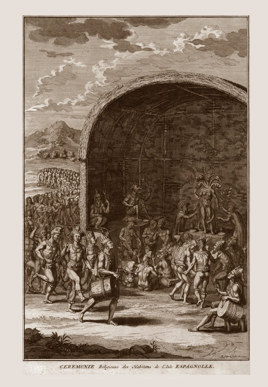 Religious Ceremony of the Inhabitants of the Isle of Hispaniola by Bernard Picart
