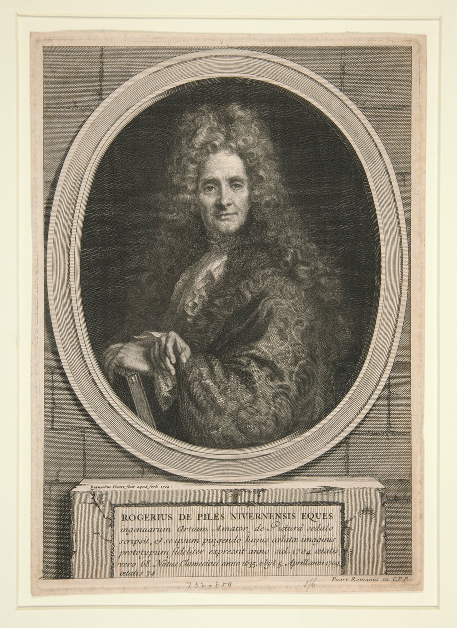 Untitled (Portrait of Roger de Piles) by Bernard Picart