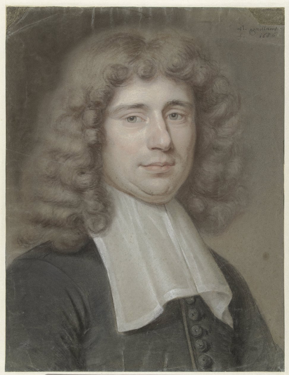 Portrait of an Unknown Man, Bust, Facing Right by Bernard Vaillant